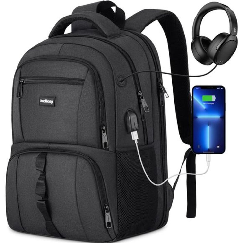 College School Backpack for Teens, 15.6” Anti-Theft Laptop Bag with‎ USB Port